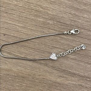 Brighton Silver Heart Charm Bracelet